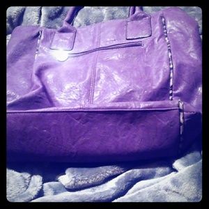 Purple leather rampage purse
